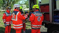 Bild zeigt Mitglieder des San-Zuges bei der Ausbildung