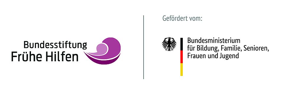 NZFH Logoleiste BS BMBFSFJ Bild zeigt Logos der Bundesstiftung Frühe Hilfen und des Bundesministerium für Bildung, Familie, Senioren, Frauen und Jugend