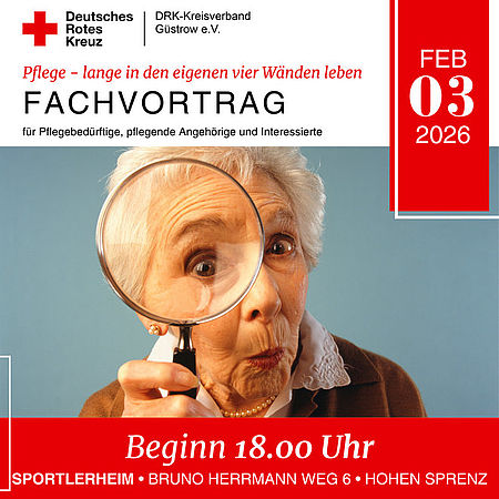 Bild zeigt das Plakat zum Fachvortrag mit allen wichtigen Daten zur Veranstaltung