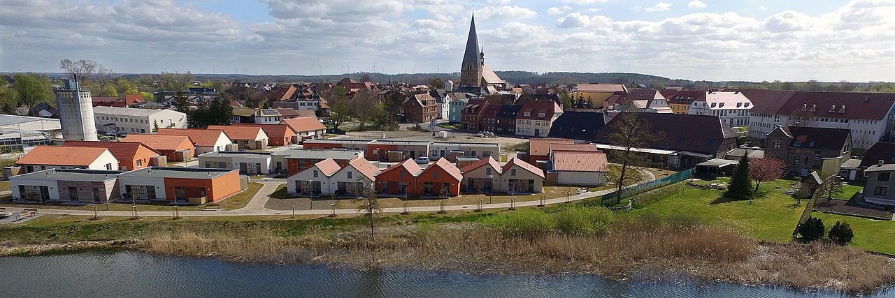 Luftbild der Anlage Betreutes Wohnen in Bützow