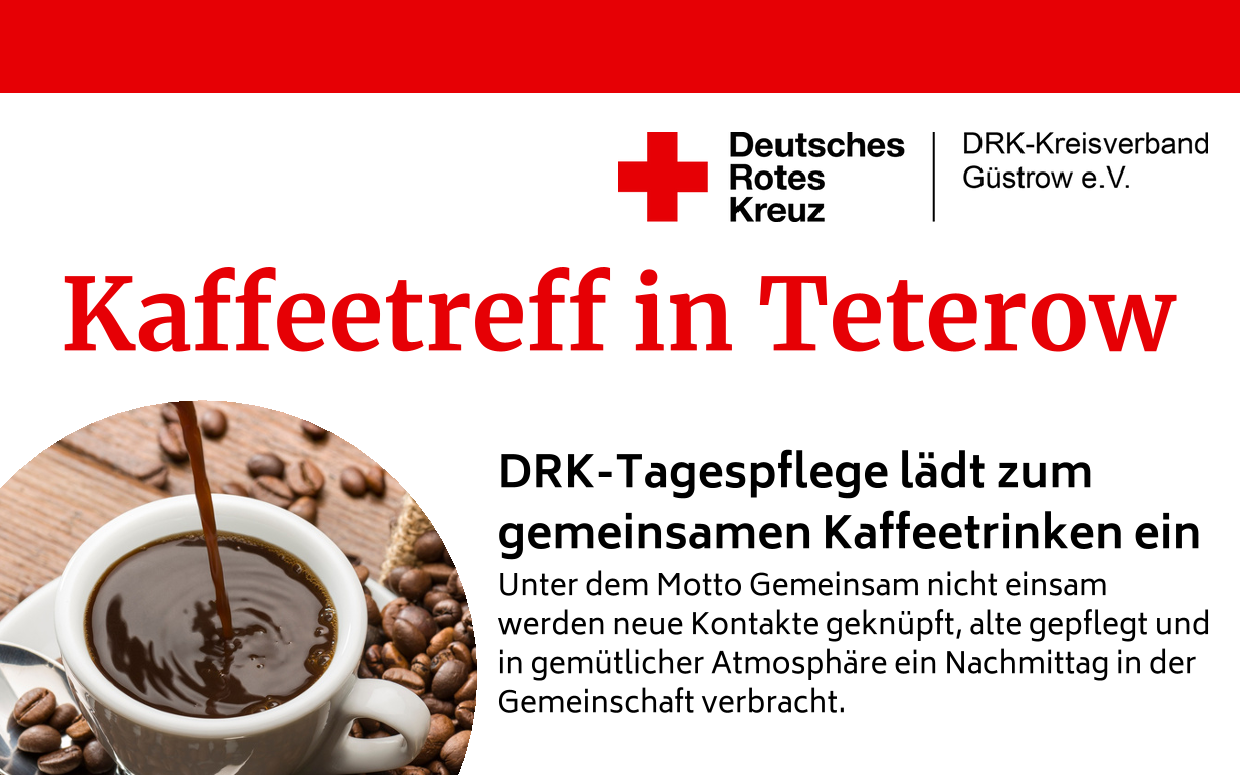 Bild zeigt den Einladungstext zum Kaffeetreff
