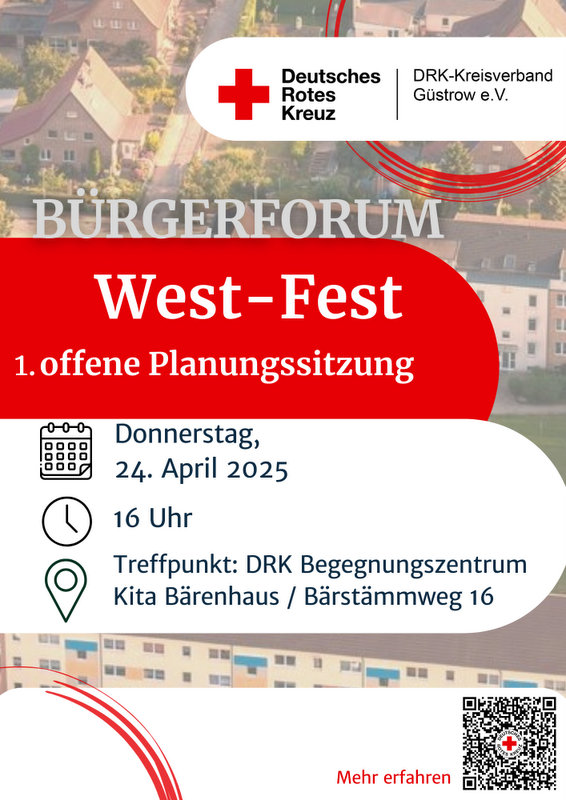 Einladung West Fest Vorbereitung Bild zeigt das Plakat mit den Daten zum Westfest
